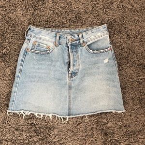 Denim mini skirt